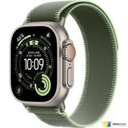 Apple Watch Ultra 3 GPS + Cellular 49mm Natural Titanium Case with Green/Neon Trail Loop - Mobillife.of.by